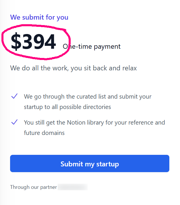 Manual directory submission example 3
