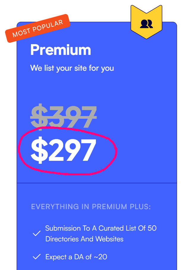 Manual directory submission example 4